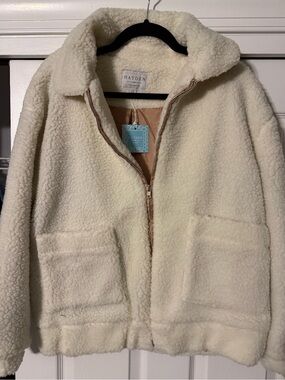Hayden Cream Sherpa Zip Jacket